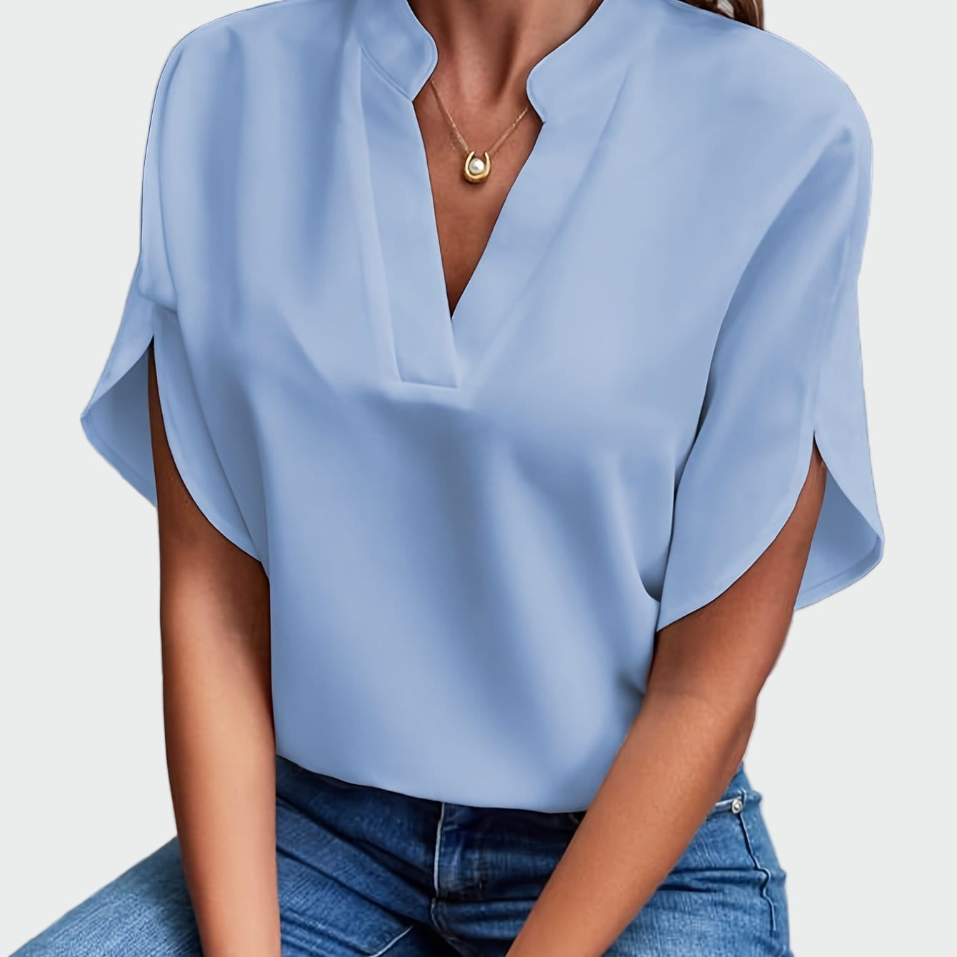 Shirt with Draped Print — view 5