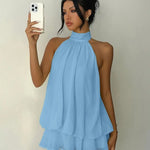 Layered Mini Dress with Open Back — view 4