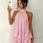 Layered Mini Dress with Open Back — view 7