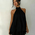 Layered Mini Dress with Open Back — view 6
