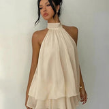 Layered Mini Dress with Open Back — view 3