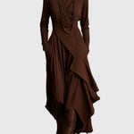 Purple | Pleated Maxi Dress — view 4