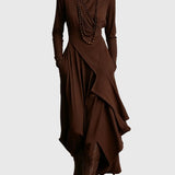 Purple | Pleated Maxi Dress — view 4