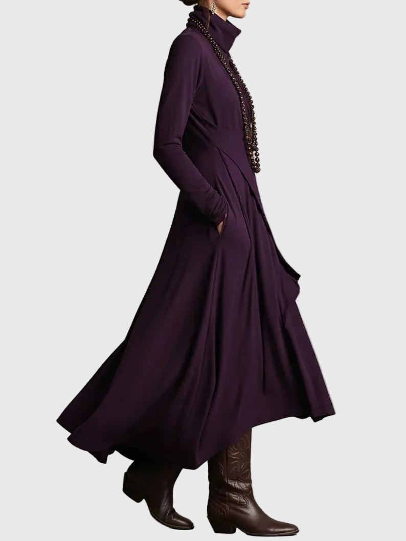 Purple | Pleated Maxi Dress — view 9