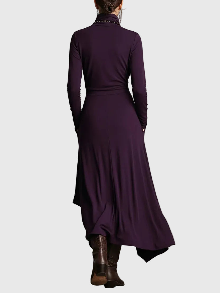 Purple | Pleated Maxi Dress — view 8