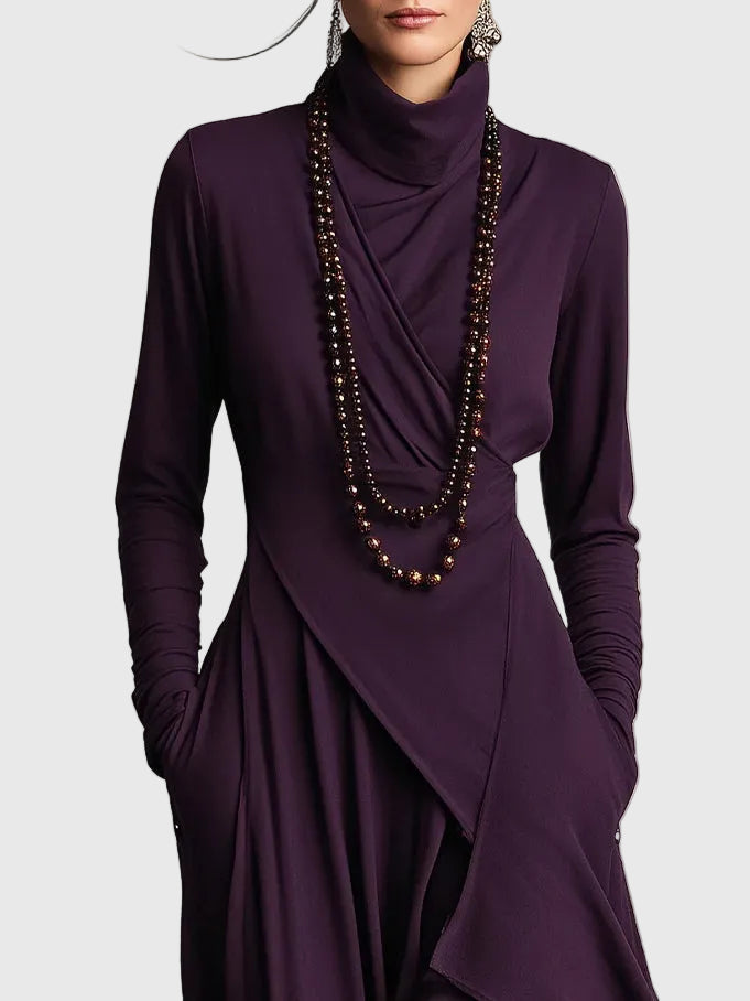 Purple | Pleated Maxi Dress — view 10