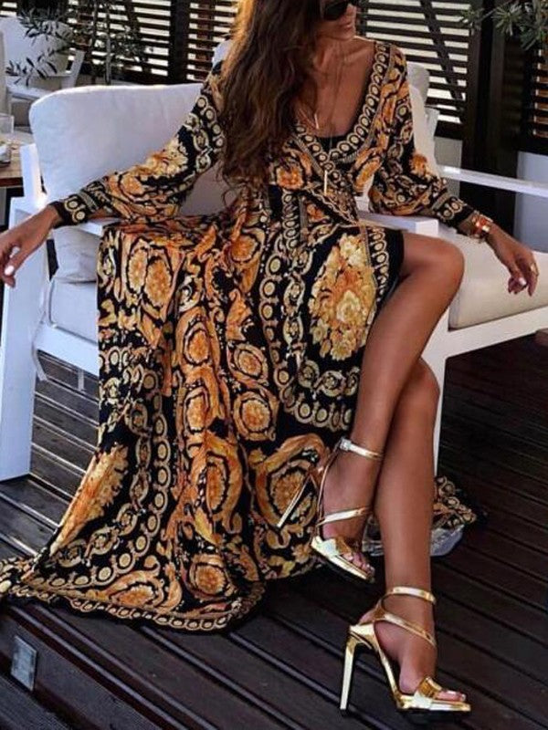 Faye - Boho Printed Dress — view 7