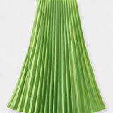 Long Pleated Satin Skirt — view 8