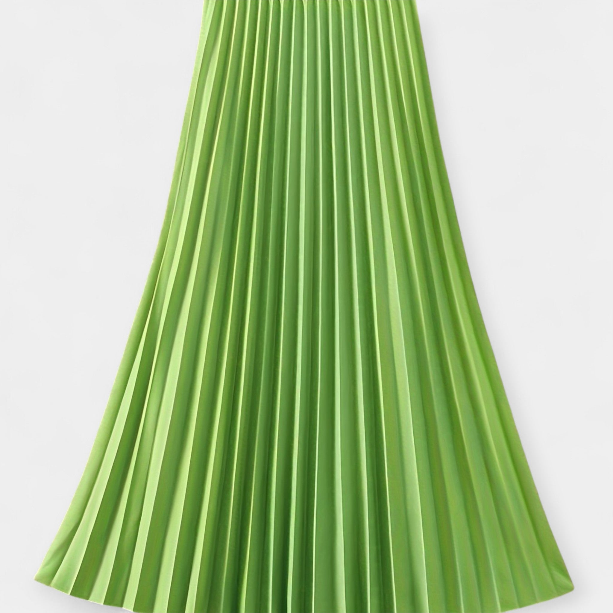 Long Pleated Satin Skirt — view 8