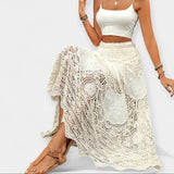 Midi Skirt with Lace — view 4
