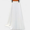Long Pleated Satin Skirt — view 10