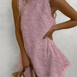 Lightweight Lace Mini Dress, Sleeveless — view 4