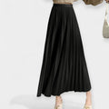 Long Pleated Satin Skirt — view 11