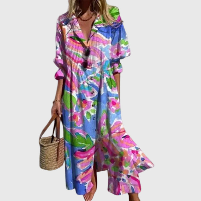 Zariah | Elegant Boho-Style Maxi Dress — view 3