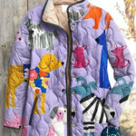 Ursel™ | Quilted Jacket with Dogs in Lilac