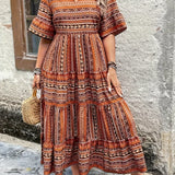 Joraine - Flowing Ethnic Dress — view 4