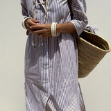 Sophia - Striped Shirt Dress — view 3