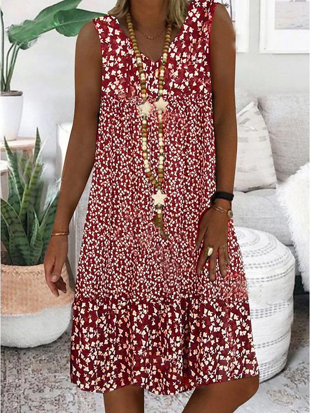 AYLA | SLEEVELESS DRESS WITH V-NECK — view 3