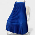 Long Pleated Satin Skirt — view 13