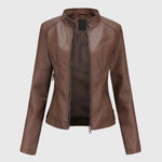 Giorgina™ - Elegant Leather Jacket for Women — view 2