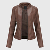 Giorgina™ - Elegant Leather Jacket for Women — view 2