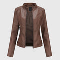 Giorgina™ - Elegant Leather Jacket for Women — view 2