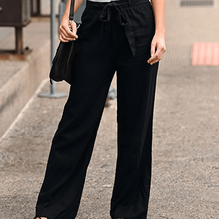 Joleen - Casual Women's Pants with Drawstring and Elastic Waist — view 2