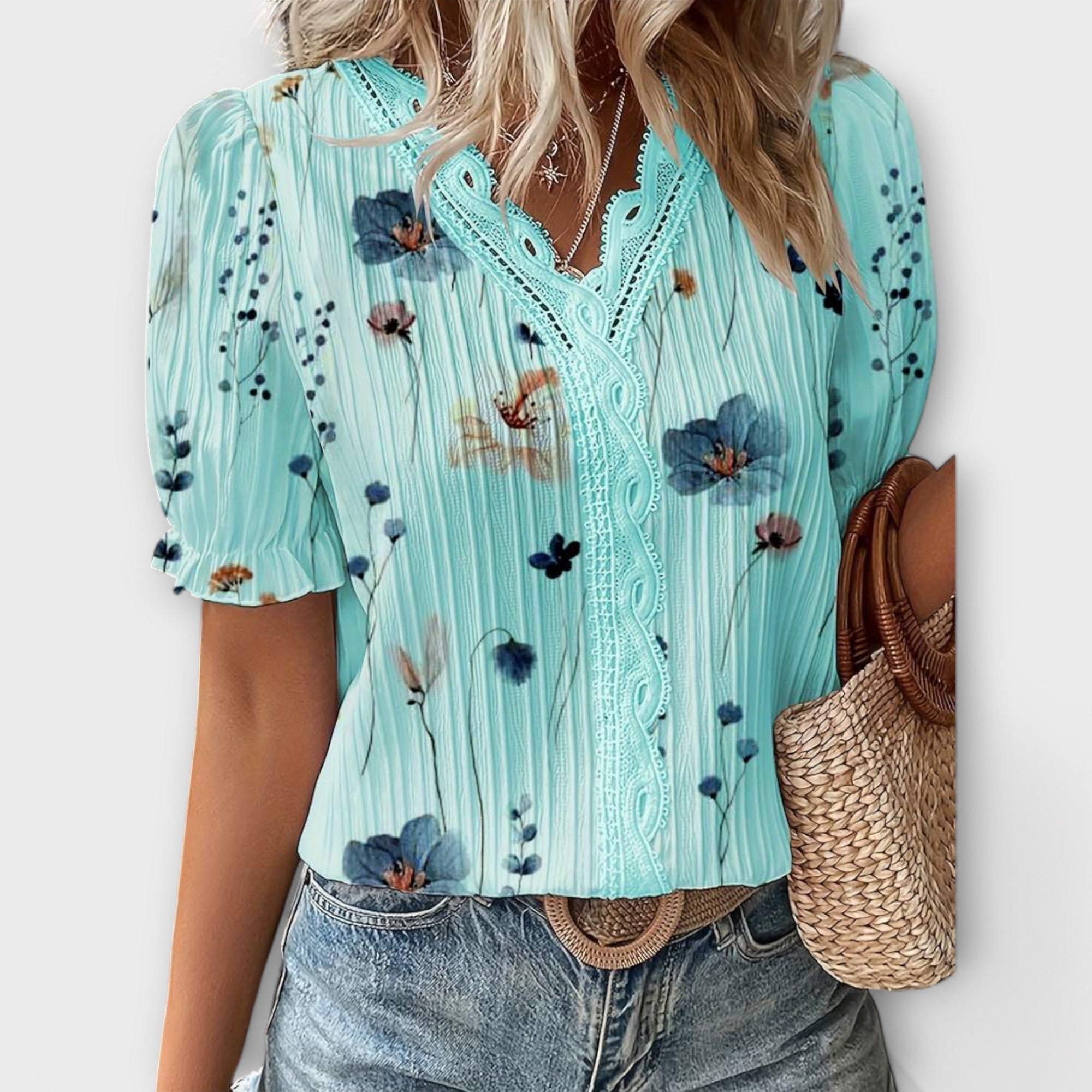 Emily - Blouse with V-Neck — view 17