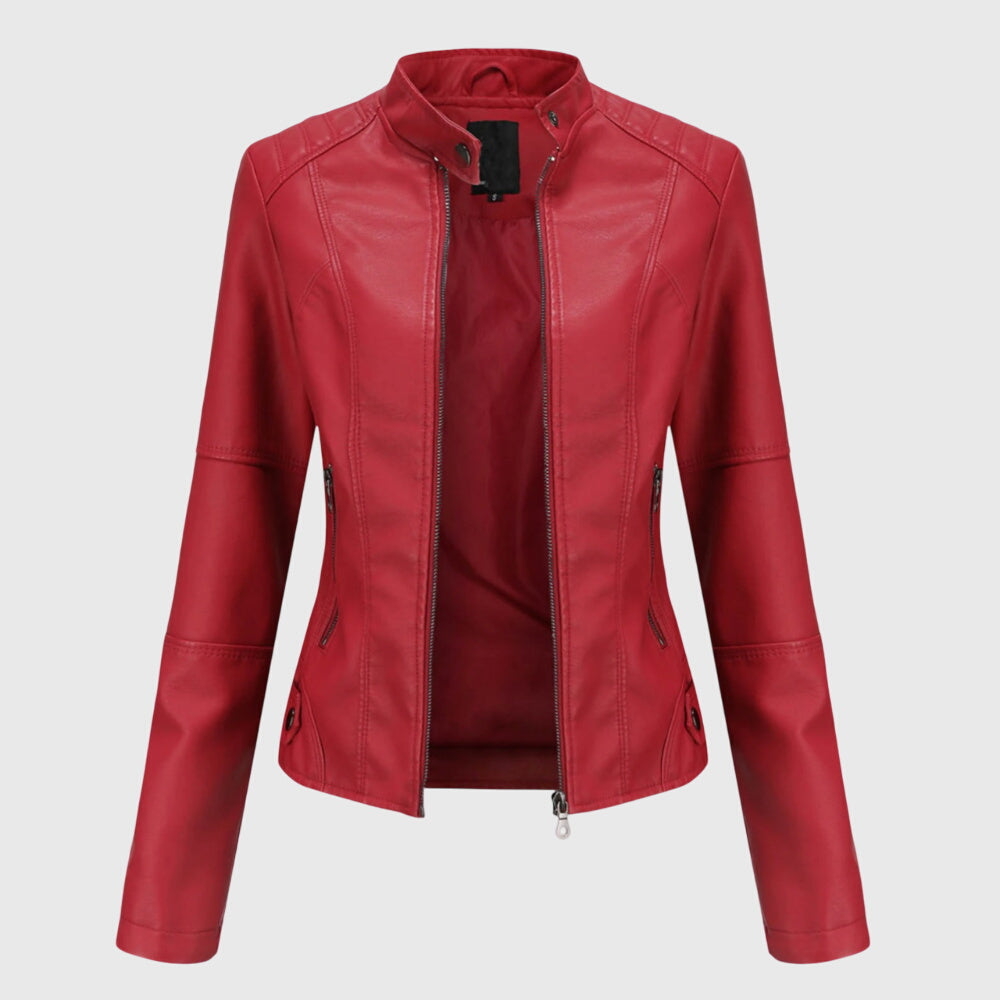 Giorgina™ - Elegant Leather Jacket for Women — view 5