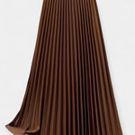 Long Pleated Satin Skirt — view 4
