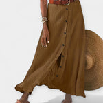 Semi-Sheer Maxi Skirt with Slit — view 2