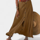 Semi-Sheer Maxi Skirt with Slit — view 2