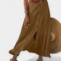 Semi-Sheer Maxi Skirt with Slit — view 2