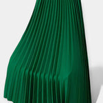 Long Pleated Satin Skirt — view 18