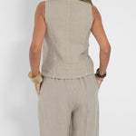 Aira - Vest with Buttons & Wide-Leg Pants Set — view 16