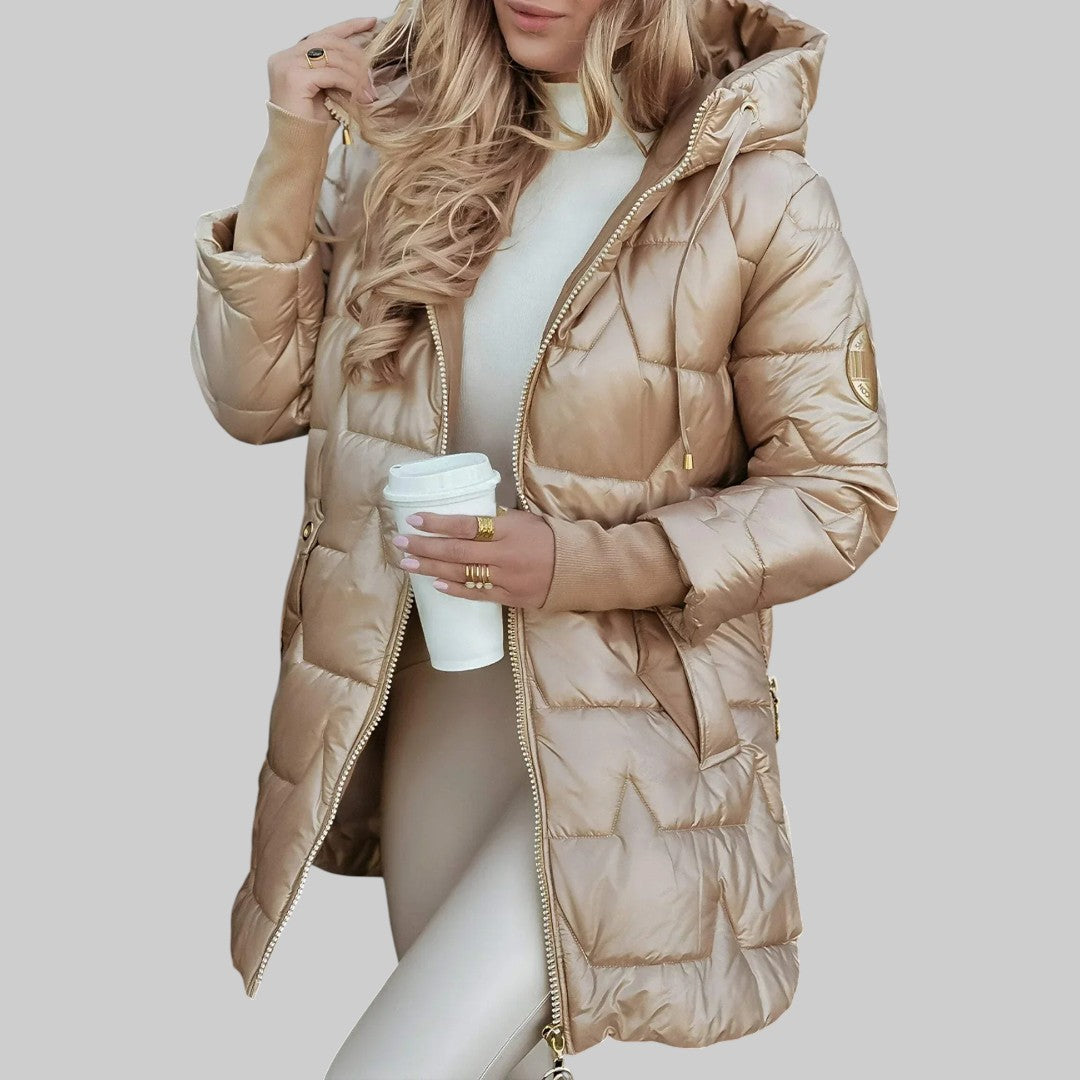 Cecilia - Elegant Autumn Coat with Hood
