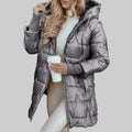 Cecilia - Elegant Autumn Coat with Hood — view 4