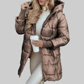 Cecilia - Elegant Autumn Coat with Hood — view 2