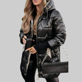 Cecilia - Elegant Autumn Coat with Hood — view 3