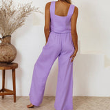 Megan - Minimalist Top and Flared Pants Set — view 7