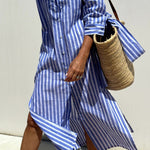 Sophia - Striped Shirt Dress — view 2