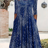 Elowen | Casual Midi Dress with Long Sleeves — view 2
