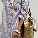 Sophia - Striped Shirt Dress — view 8