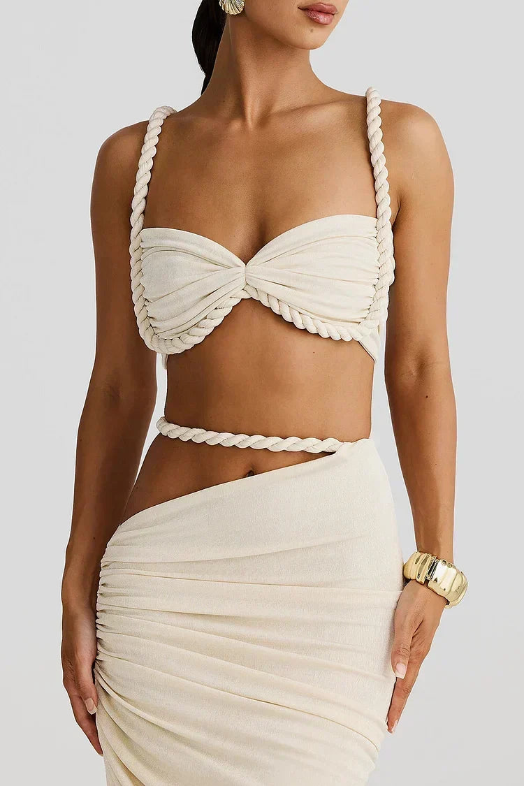 Alani - Ruched Maxi Skirt with Cut-Outs — view 2