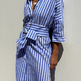 Sophia - Striped Shirt Dress — view 6
