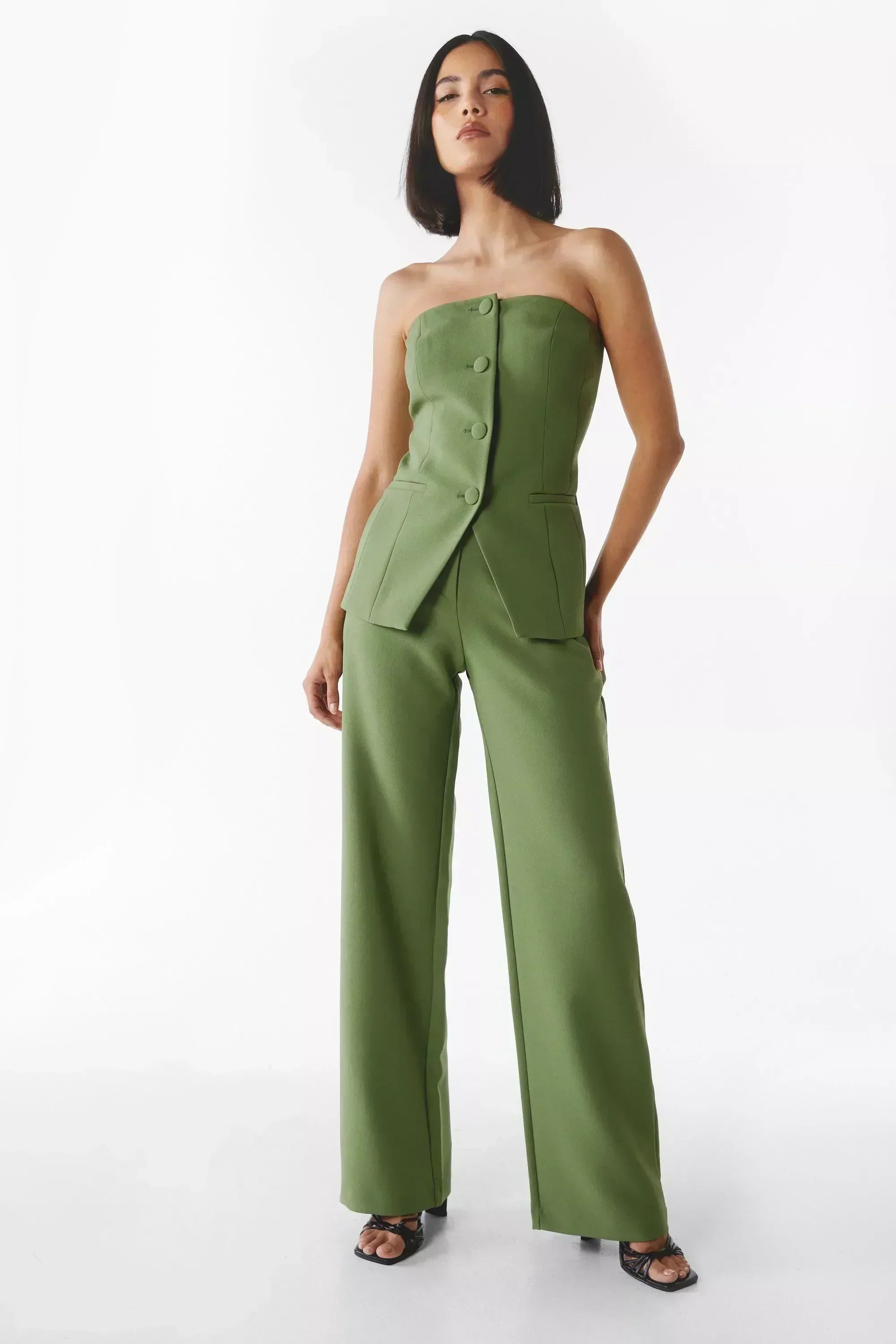 BRIA - Sleeveless Two-Piece Set with Buttons — view 6