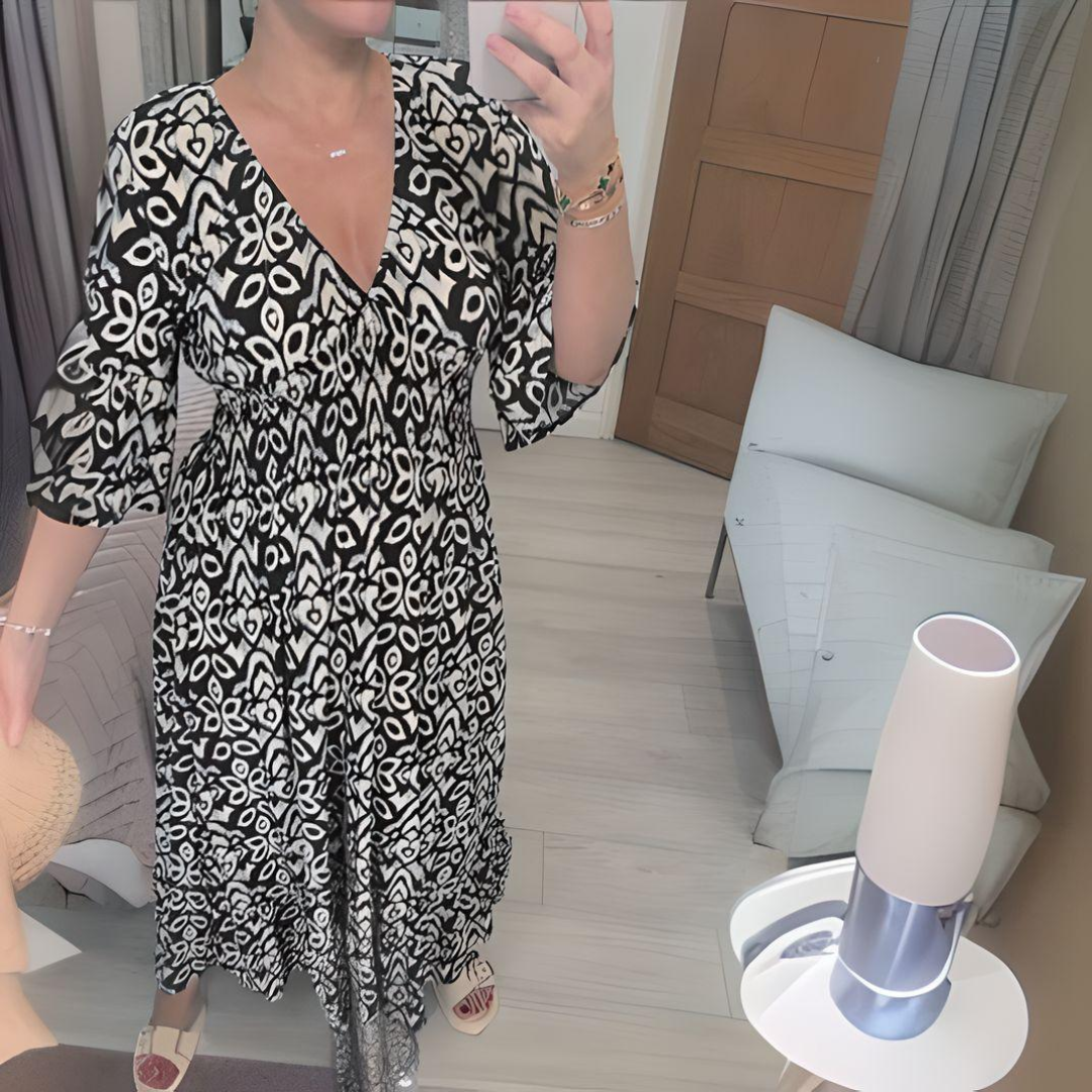 Lillia - Printed Boho Dress — view 2