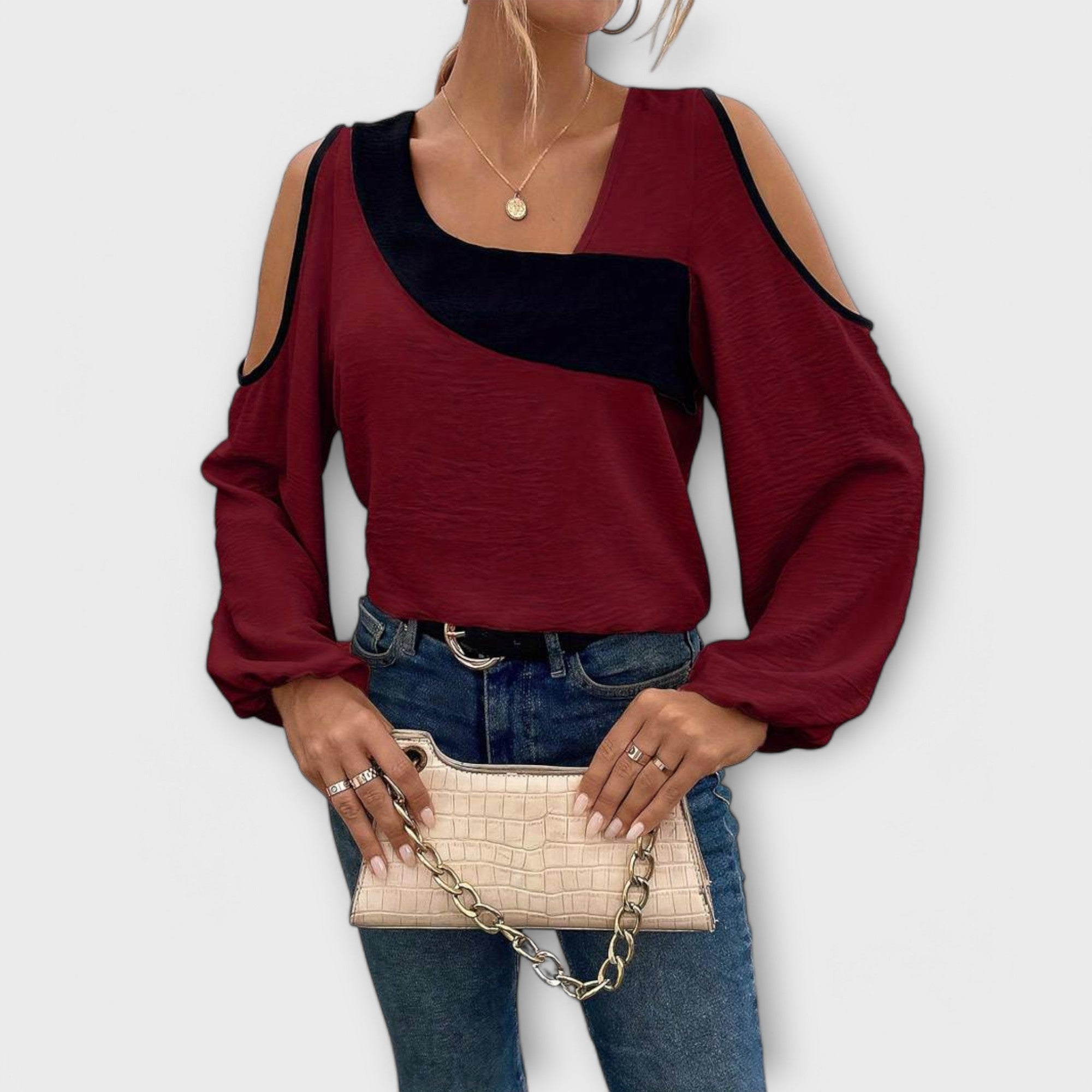 Scarlett - Blouse with Square Neck — view 2