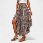 High-Waisted Floral Midi Skirt — view 2
