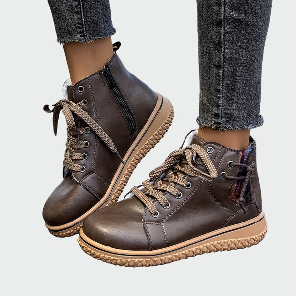 Low-Shaft Orthopaedic Leather Boots